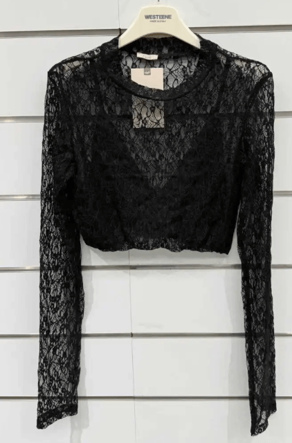 Top con maniche in pizzo - Lunae Boutique